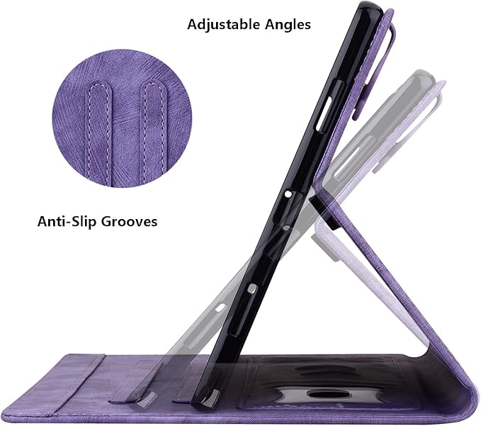 Lenovo Tab M11 / K11 LTE 11" Tablet Case - PU Leather with Pen Holder, Magnetic Cover Folio Stand - Purple
