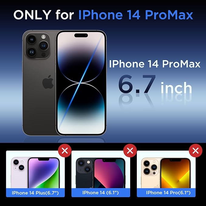 for iPhone 14 Pro Max Case with Kickstand, Compatible with MagSafe, [Invisible Stand] Anti-Slip Shockproof Military-Grade Protection, Magnetic Protective Phone Case for iPhone 14Pro Max, Clear