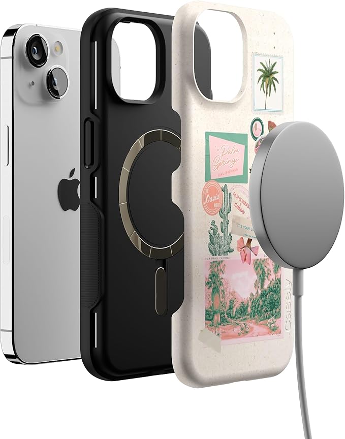 Casely iPhone 14 Case | Vintage Vacay | FashionPass x Casely | Compatible with MagSafe | Bold Protective Design