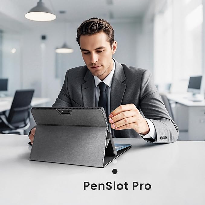 Omnpak Microsoft Surface Pro 11/10/9 Case, Lightweight Protective, Multiple Angle, Stylus Holder, Designed for Surface 11th Edition AI 2024/Pro 9 5G 13" 2022, Compatible with Type Cover Keyboard