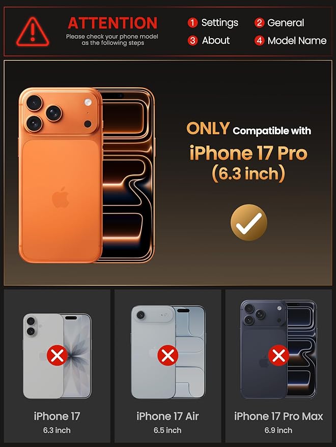 Vihibii for iPhone 17 Pro Case Wallet with Card Holder (4 Cards) [RFID Blocking] & Slide Camera Cover, Military Grade Drop Protection, Rugged Hard Back & Silicone Edge Phone Case 5G 2025, Royal Blue