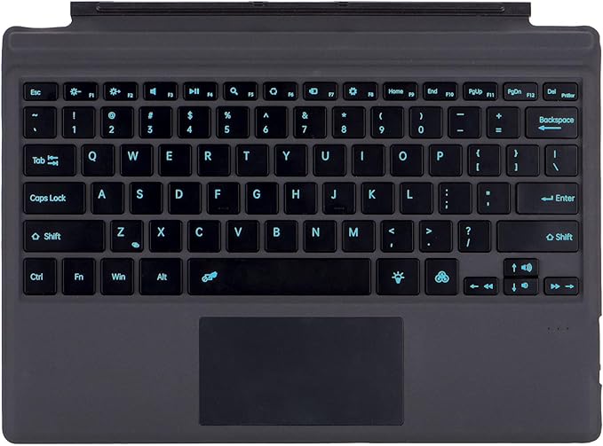 Type Cover for Microsoft Surface Pro 7+ / Pro 7 / Pro 6 / Pro 5 / Pro 4 / Pro 3, 12.3 inch, Ultra-Slim Wireless Tablet Keyboard with Multi Touchpad Bluetooch (Black)