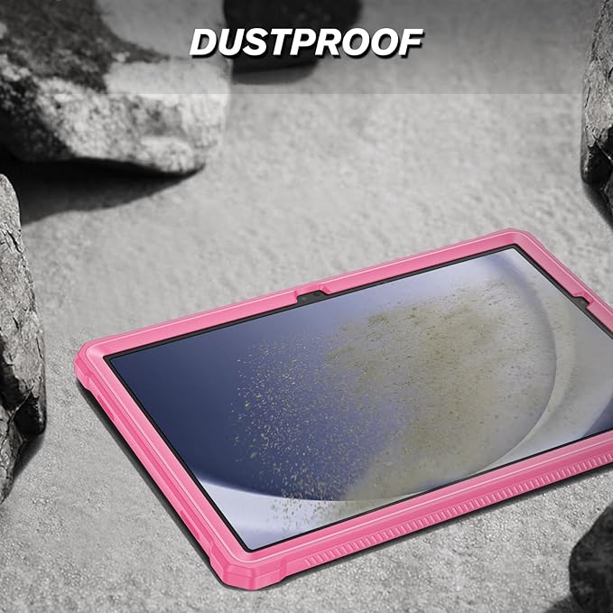 Fintie Shockproof Case for Samsung Galaxy Tab A9 Plus/A9+ 5G 11 Inch 2023 Model (SM-X210/X216/X218), Tuatara Rugged Unibody Hybrid Bumper Kickstand Cover Built-in Screen Protector, Magenta