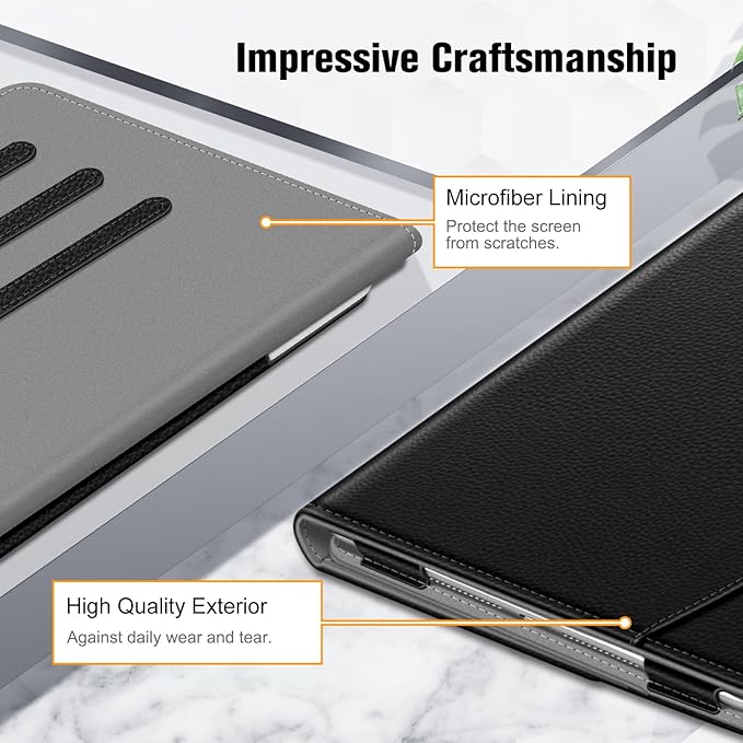 Fintie Case for iPad 9th / 8th / 7th Generation (2021/2020/2019) 10.2 Inch - [Corner Protection] Multi-Angle Viewing Stand Cover with Pocket & Pencil Holder, Auto Sleep Wake, Black