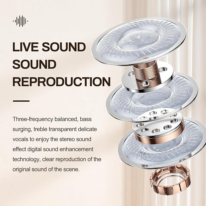 Sleep Ear Buds, True Wireless Earbuds, 2025 Ultra-Mini Bluetooth 5.4 Earbuds for Side Sleepers, Hi-Fi Stereo 3D Bass Noise Cancelling Bluetooth Headphones, Comfortable Invisible-Black