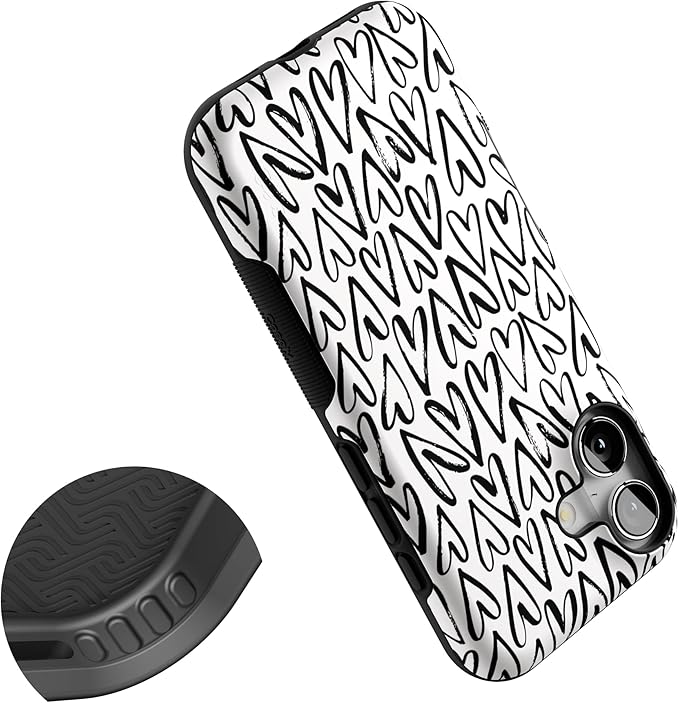 Casely iPhone 17 Case | Heart Throb | Endless Hearts | Bold Protective Design | Compatible with MagSafe