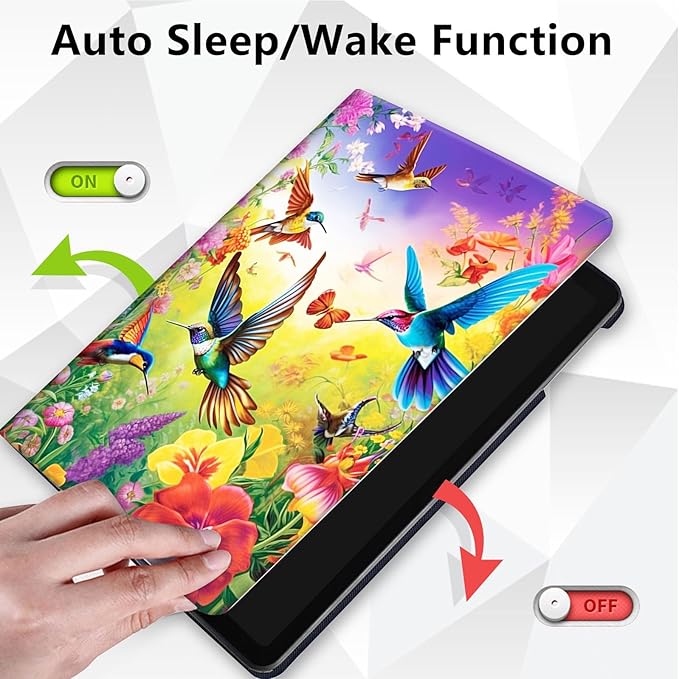 Case for Lenovo Tab P11 Plus Case 2021 (TB-J616F / J616X), 360 Degree Rotating Folding Stand,with Auto Sleep/Wake Case for Lenovo Tab P11 11” 2020 (TB-J606F TB-J606X),Colorful Nature Bird