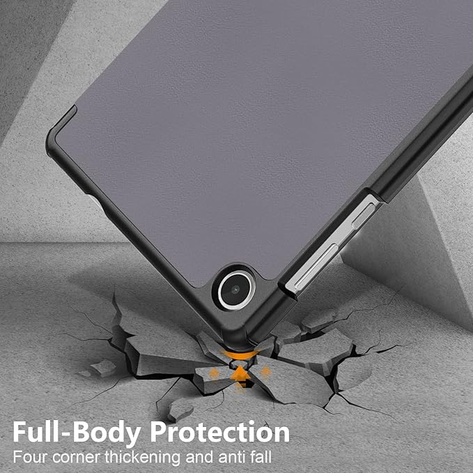Case for Lenovo Tab M8 4th Gen 2023, Folding Folio Ultra-Thin PU Leather Stand Case Cover for Lenovo Tab M8 4th Gen TB-300FU Gray