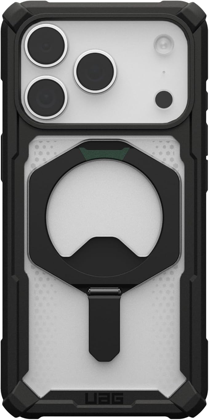 URBAN ARMOR GEAR UAG Designed for iPhone 17 Pro Case with Kickstand Plasma XTE - Compatible with MagSafe Transparent Military Grade Protective Cover, Black/Clear