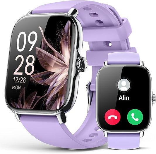 Smart Watch for Women Men- Answer/Make Call, 2025 IP68 Waterproof Fitness Step Sleep Tracker Watch with Monitor Activity Counter Smartwatch for Andriod iPhone iOS Samsung Compatible