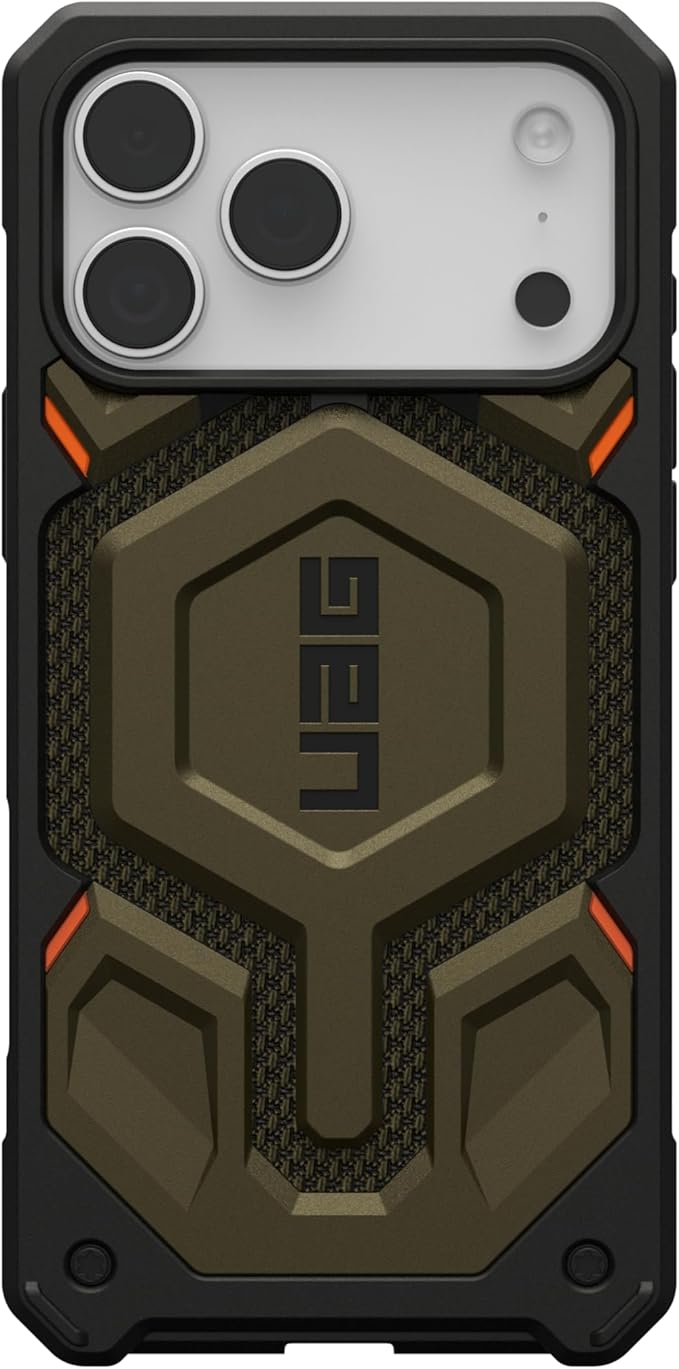 URBAN ARMOR GEAR UAG Designed for iPhone 17 Pro Max Case Monarch Pro - Compatible with MagSafe Military Grade Protective Cover, Kevlar Element Green
