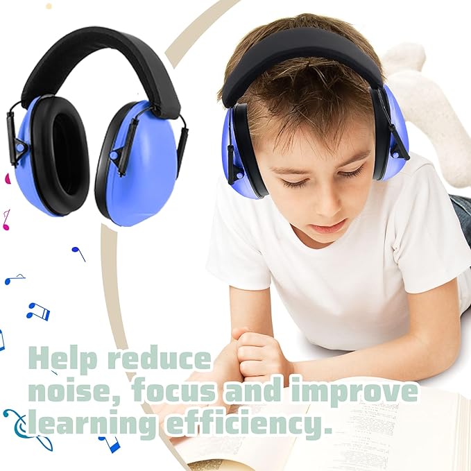 Amylove 6 Pcs Kids Noise Cancelling Headphones 27db Adjustable Earmuffs for Autism Sensory Toddler Children (Elegant Style,Candy Color)