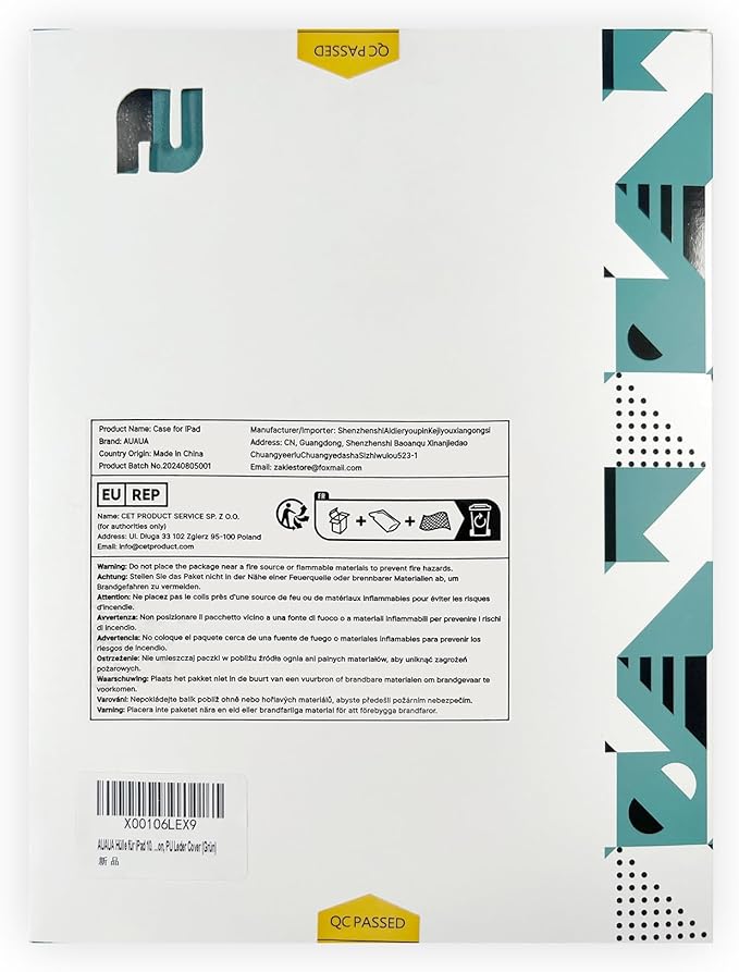 auaua Case for iPad (A16) 11th Generation 11 Inch 2025, iPad 10th Generation 10.9 Inch 2022, with Pencil Holder, Auto Sleep/Wake, Adjustable Stand, PU Leather (Green)