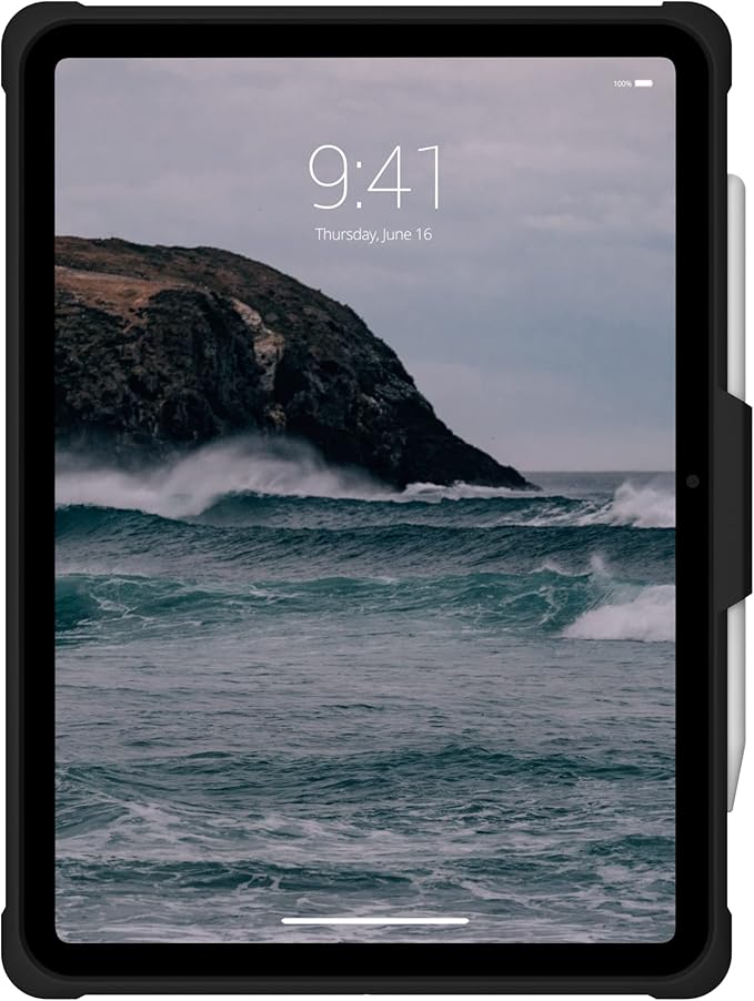 URBAN ARMOR GEAR UAG Designed for iPad 11" A16 11th Gen 2025, 10.9" 10th Gen 2022 Case A3354 A3355 A2696 - Rugged Protective Folio Cover w/Adjustable Handstrap & Pencil Holder, Metropolis Black