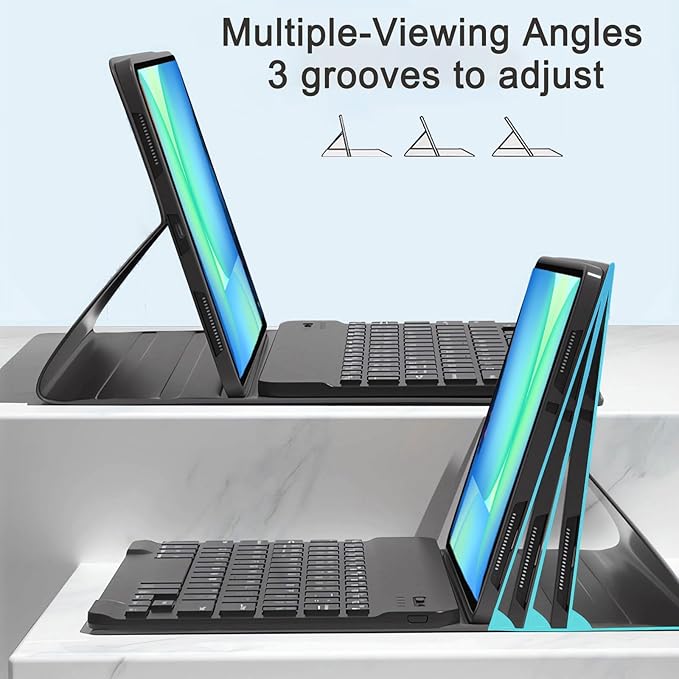 Keyboard Case for Lenovo Tab M11/Tab K11 LTE 2024 11 Inch TB330FU/TB330XU, Backlit Wireless Bluetooth Keyboard with Mouse, Slim Protective Cover & Multi-Angles Viewing Stand