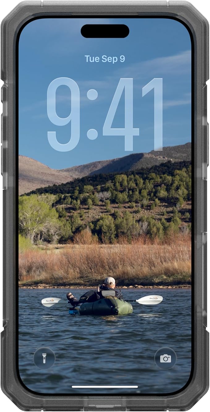 URBAN ARMOR GEAR UAG Designed for iPhone 17 Pro Max Case Trooper - Compatible with MagSafe Full Body with Port Protection Transparent Military Grade Full Body Protective Cover, Clear/Ash