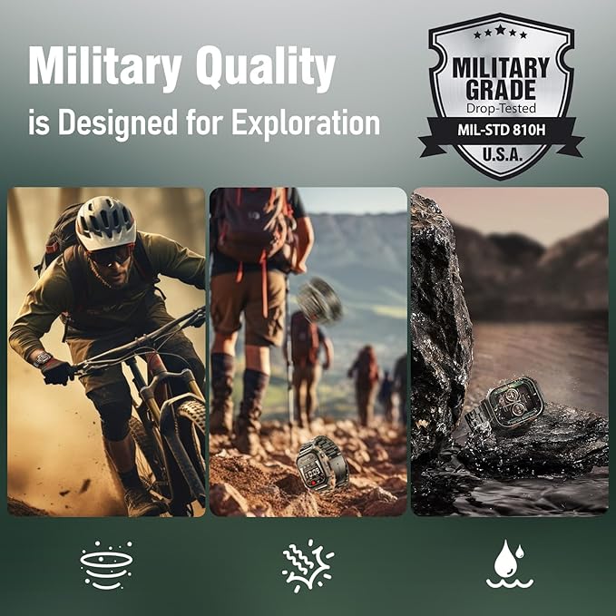 Smart Watch,2.02" Fitness Watch(Answer/Make Call),Heart Rate Sleep Blood Oxygen Monitor,5ATM Waterproof,100+ Sports Modes Activity Trackers for Compatible with Android iOS(Steel Watch Band)