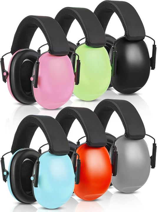 Amylove 6 Pcs Kids Noise Cancelling Headphones 27db Adjustable Earmuffs for Autism Sensory Toddler Children
