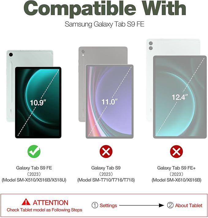 Dexnor Case for Samsung Galaxy Tab S10 Lite /S10 FE/S9 FE 10.9 Inch(2025/2023), [Built in Screen Protector & Kickstand] with Pen Holder Heavy Duty Full Body Cover for S9 FE 5G Tablet Case (Red)