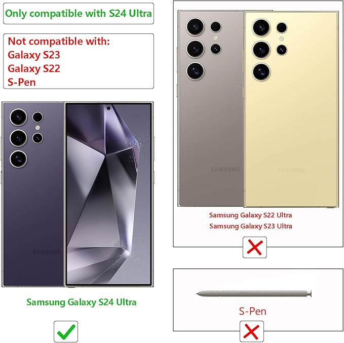 MInCYB for Samsung Galaxy S24 Ultra Case, Galaxy S24 Ultra Wallet Case with Card Holder (12+ Card Slots) - PU Leather Case for Women & Men, Wireless Charging, Detachable Magnetic Phone Cover. Pink