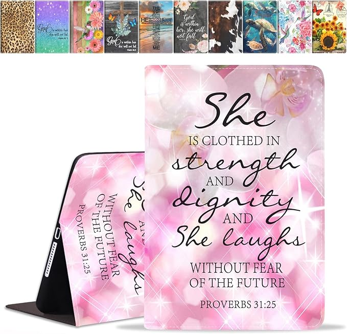 Case for Samsung Galaxy Tab A7 10.4 inch 2022/2020 (SM-T500/T503/T505/T507/T509), Premium PU Leather Stand Folio Cover with Auto Sleep/Wake, Bible Verses Proverbs 31:25