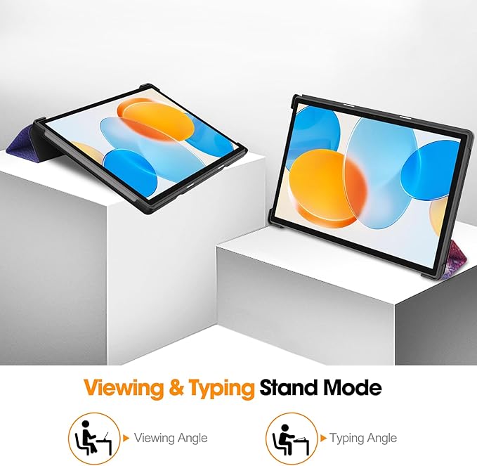 Case for TECLAST M40 Pro 10.1 inch Tablet, Folding Folio Ultra-Thin PU Leather Stand Case Cover for TECLAST / P20HD / P20S Outer Space