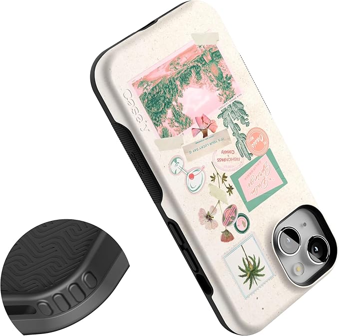 Casely iPhone 14 Case | Vintage Vacay | FashionPass x Casely | Compatible with MagSafe | Bold Protective Design