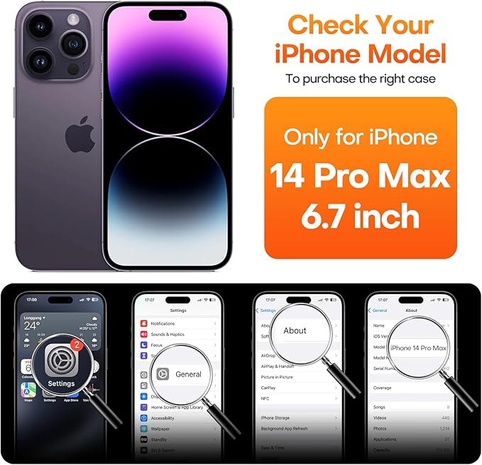 ImpactStrong Magnetic Guard Designed for iPhone 14 Pro Max Case [Camera Protection] [Military Grade Drop Tested] [Compatible with MagSafe] Slim Translucent Matte Phone Case (6.7") - Gray