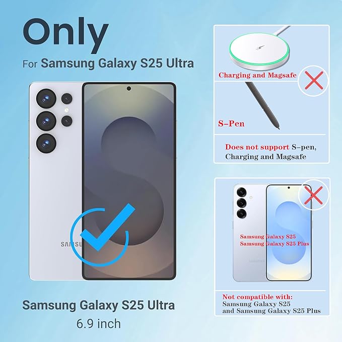 for Samsung Galaxy S25 Ultra Wallet Case, Genuine Leather Flip Folio Cover with RFID Blocking Card Slots, Kickstand [Shockproof TPU Inner Shell] for Galaxy S25 Ultra (Brown)