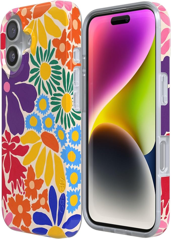 Casely iPhone 17 Case | Flower Patch | Multi-Color Floral | Compatible with MagSafe | Classic Ultra Slim Design