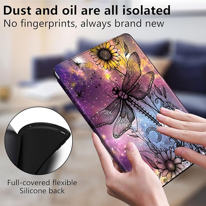 Case for Lenovo Tab M10 Plus 10.3", 360 Degree Rotating Folding Stand,with Auto Sleep/Wake Case for Lenovo Tab M10 Plus (2020 2nd Gen) TB-X606F/TB-X606X 10.3" FHD Tablet,Vintage Dragonfly