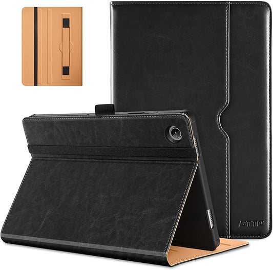 DTTO for Samsung Galaxy Tab A9 Plus 11 inch Case 2023, Premium Leather Business Folio Stand Cover with Hand Strap for Galaxy Tab A9+ 11’’ 2023 Model (SM-X210/X216/X218) - Auto Wake/Sleep, Black