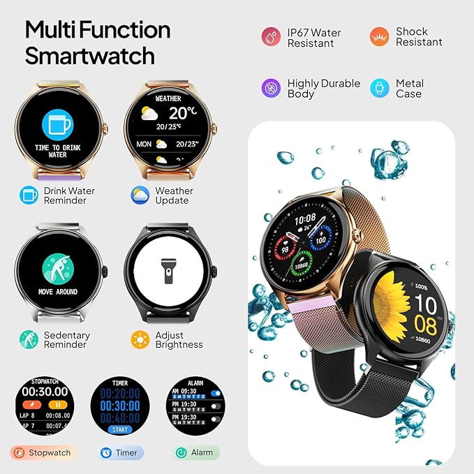 Fire-Boltt Phoenix Ultra Luxury Stainless Steel, Bluetooth Calling Smart Watch, AI Voice Assistant, Metal Body with 120+ Sports Modes, SpO2, Heart Rate Monitoring (Dark Grey).