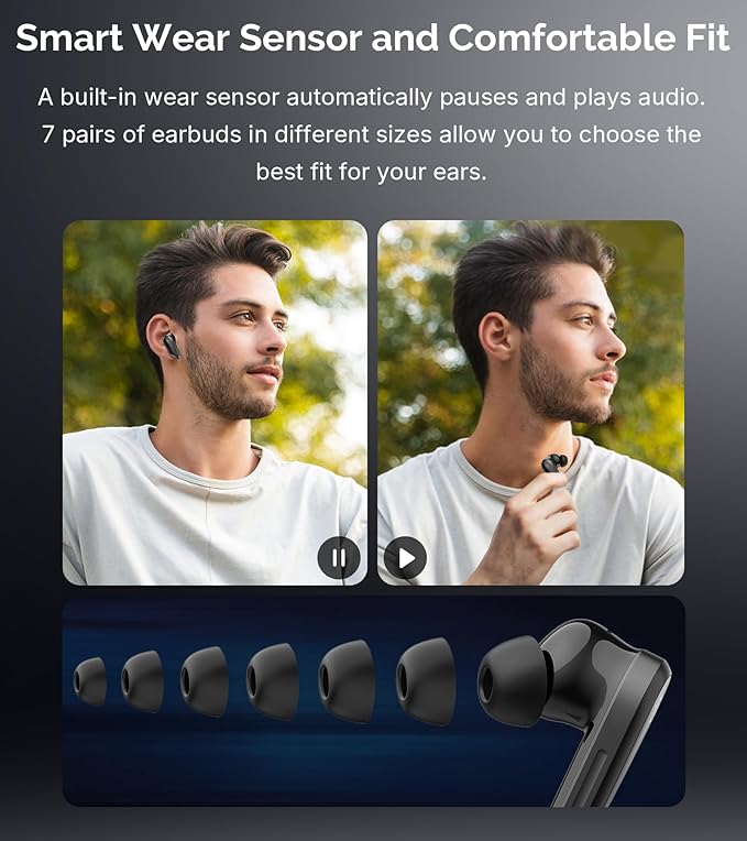 Edifier STAX Spirit S10 True Wireless Planar Magnetic Earbuds with Active Noise Cancellation, Snapdragon Sound, Hi-Res Audio (LDAC LHDC), Bluetooth 5.4, 6 Mics Hi-Fi Calling, Wearing Detection, IP54