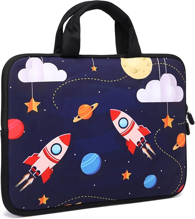 11" 11.6" 12" 12.1" 12.5" inch Laptop Carrying Bag Chromebook Case Notebook Ultrabook Bag Tablet Cover Neoprene Sleeve Fit Apple MacBook Air Samsung Google Acer HP DELL Lenovo Asus (Cool Rocket)