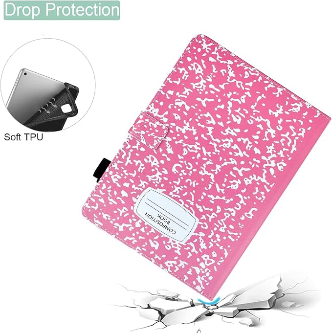 Case for Samsung Galaxy Tab A9+/A9 Plus 11 inch 2023 2024(SM-X210/X216/X218),PU Leather Multi Angle Stand Cover Slim Folio Protective Case for Galaxy Tab A9 Plus, Auto Wake/Sleep, Pink NoteBook