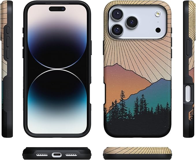Casely iPhone 17 Pro Case | Golden Hour | Mountain Sunset | Compatible with MagSafe | Bold Protective Design