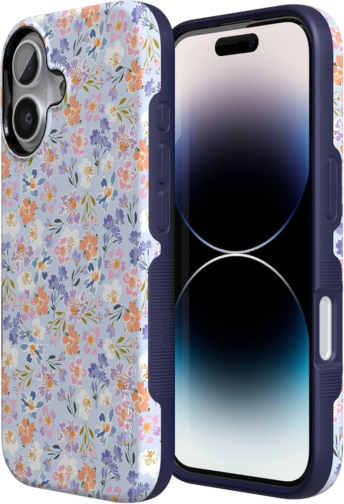 Casely iPhone 17 Case | Poppy Meadows | Pastel Floral | Compatible with MagSafe | Bold Protective Design