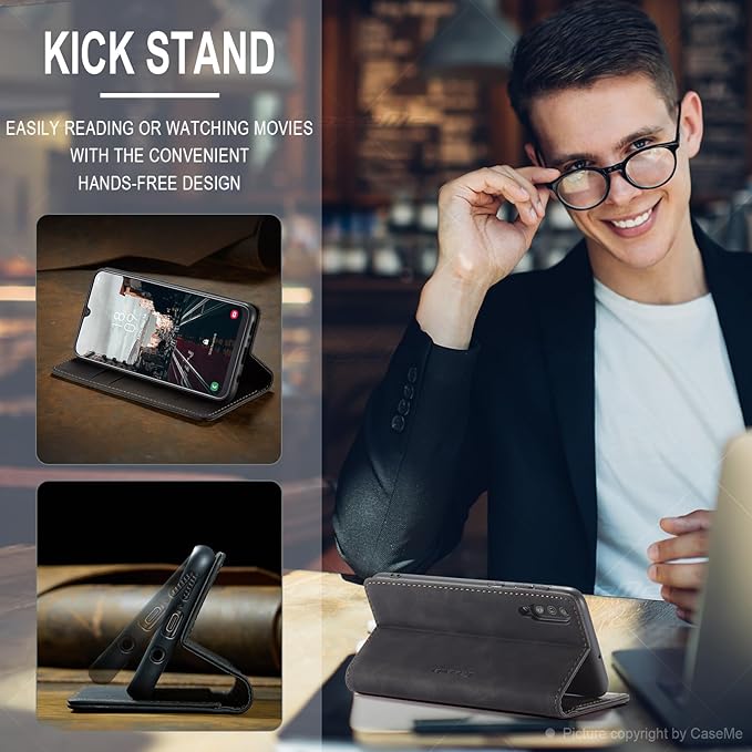 for Samsung Galaxy A40 Case, Flip Wallet Leather Case with Card Holder Magnetic Closure Shockproof Kickstand Protective Phone Cases Cover for Samsung A40,Black