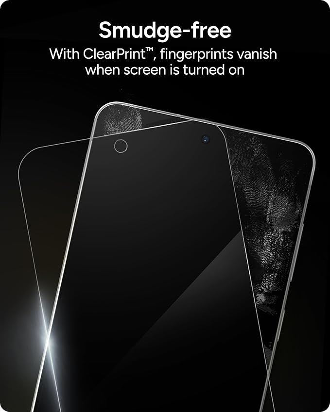 ZAGG Glass+ Samsung Galaxy S25 Edge Screen Protector – Extreme Impact & Shatter Protection, Scratch-Resistant, Smudge-Resistant, Fingerprint Scanner Compatible, InvisibleShield, Easy Installation