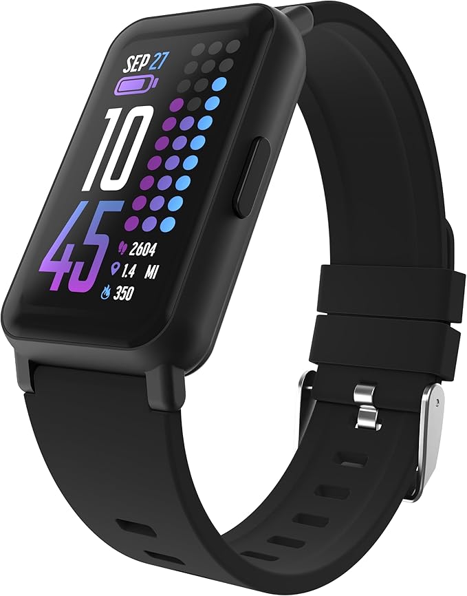 iTouch Smart Watch Fitness Tracker - 1.47" Touch Screen, IP68 Water Resistant, Heart Rate Monitor, Activity Tracker, GPS, 96 Sports Modes, 100+ Watch Faces, Pedometer, Android & iOS