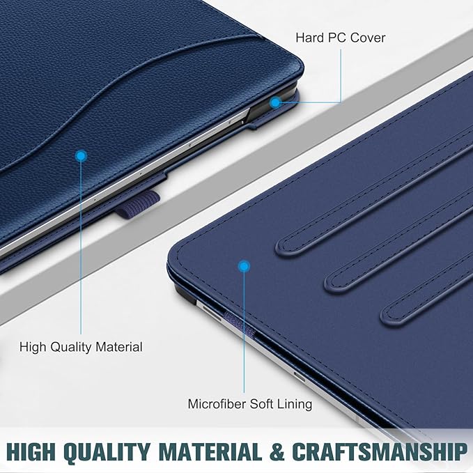 Fintie Case for Samsung Galaxy Tab S10 Lite/ S10 FE/ S9 FE 5G 10.9 Inch/Tab S9 11 Inch with S Pen Holder, Multi-Angle Viewing Protective Cover with Pocket, Auto Sleep/Wake, Dark Blue