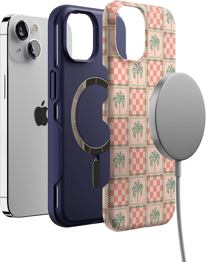 Casely iPhone 14 Case | The Social Club | Palm Beach Floral | Compatible with MagSafe | Bold Protective Design