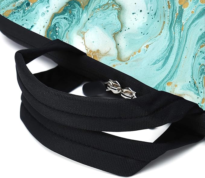 Green Marble Neoprene Laptop Case - 11.6" to 12.2" Fits MacBook Air, Samsung, Acer, HP - Two Pockets, Handle, Ultrabook & Chromebook Sleeve