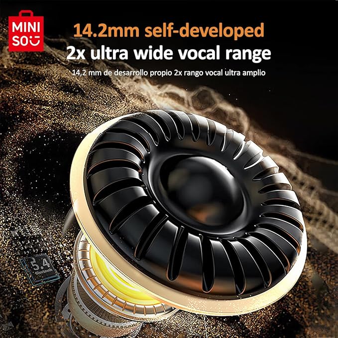 MINISO Al Translation True Wireless OWS Headphones MS156, Support 135 Languages Bluetooth Open Ear Earphones, Long Battery Life HiFi Stereo Sound Wireless Earhooks Headset for Sport