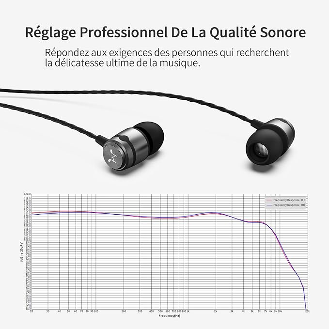 SoundMAGIC E50 Wired Earbuds No Microphone in Ear Monitor HiFi Earphones Noise Isolating Headphones Comfortable Fit Gunmetal