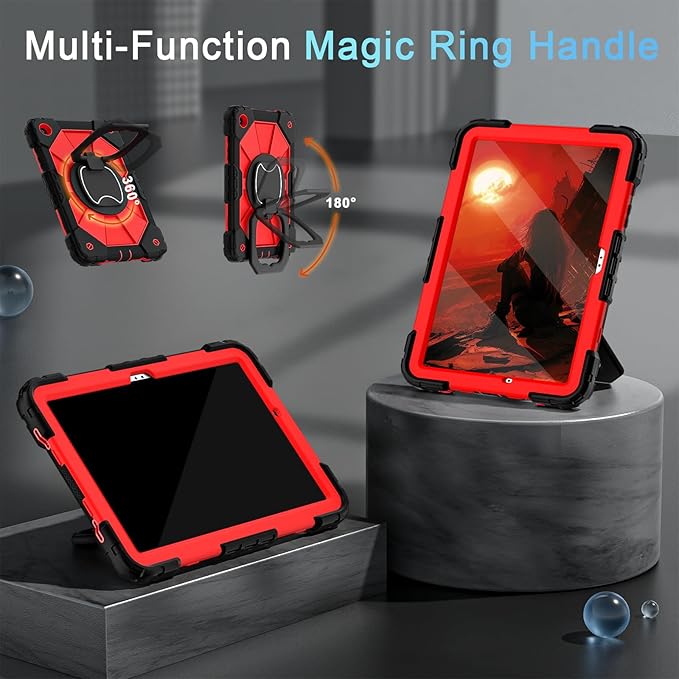 Case for Galaxy Tab A9 Plus Case 11 Inch with Screen Protector/Rotating Stand/Pen Holder,Military Grade Shockproof Cover for Samsung Galaxy A9+/A9 Plus Tablet Case (SM-X210/X216/X218)