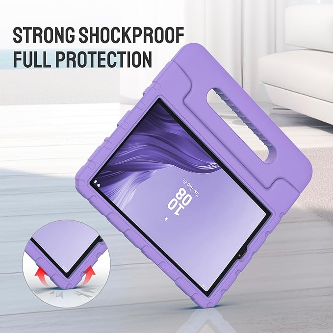 Kids Case for Lenovo Tab M9 2023 9 Inch (TB310FU / TB310XU),Light Weight Shockproof Convertible Handle Stand Kids Case Cover for Lenovo Tab M9 Tablet 9 Inch 2023 (Light Purple)