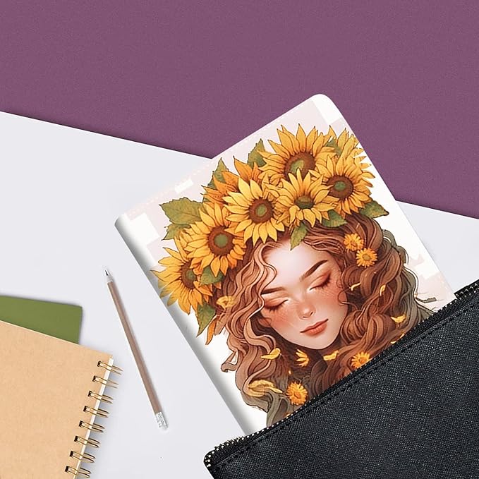 Case for Samsung Galaxy Tab A9 Plus 11 inch 2023，Slim Fit Foldable Standing Cover Case with Auto Sleep/Wake for Galaxy Tab A9+ 11’2023 (SM-X210/X216/X218)，Girl with Sunflower