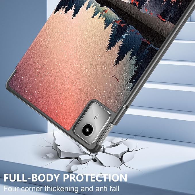 Case Compatible with Lenovo Tab M11 2023 TB-330FU / Lenovo Xiaoxin Pad 2024 TB-331FC 11 Inch Tablet,Slim Lightweight Trifold PC Cover with Auto Wake/Sleep Function,Dusk